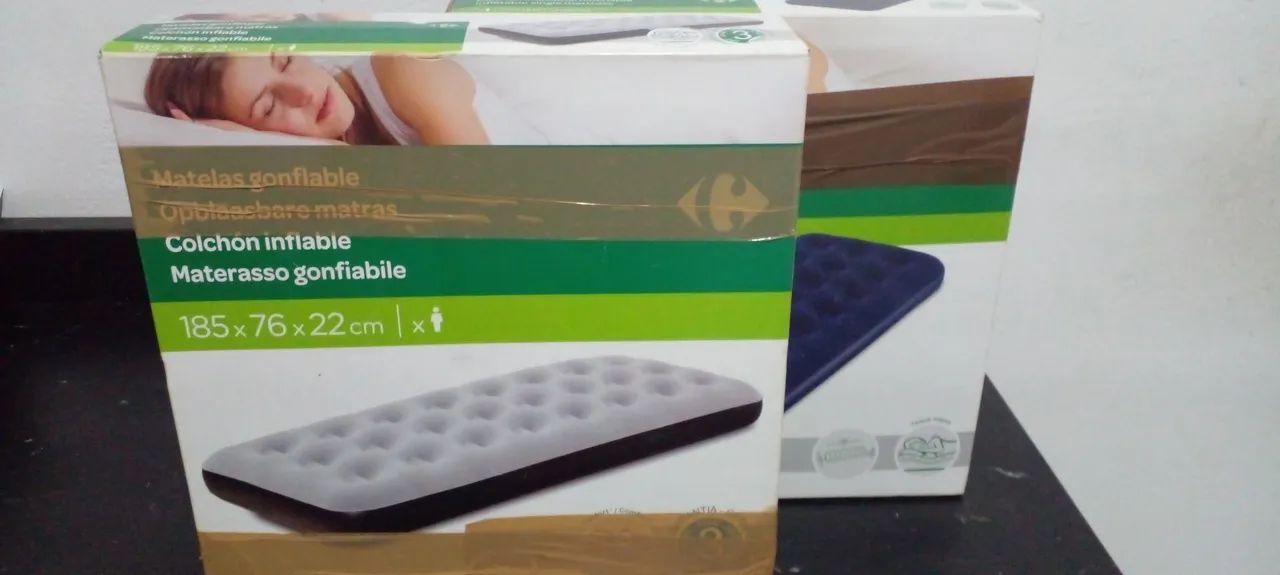 Colchão Inflável para Acampamento 185x 76x 22cm Produto Novo na Caixa  - Foto 2