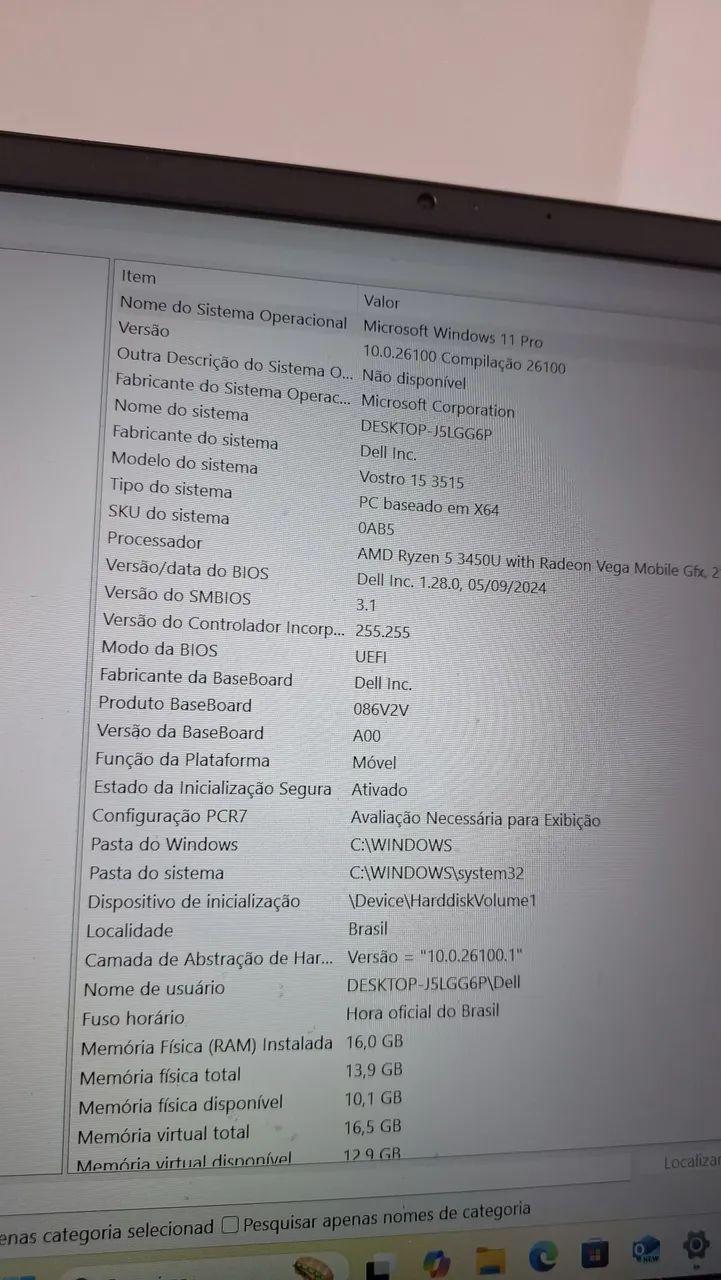 Notebook dell ryzen 5 16gb ram placa video vega 8 tela full hd  - Foto 2