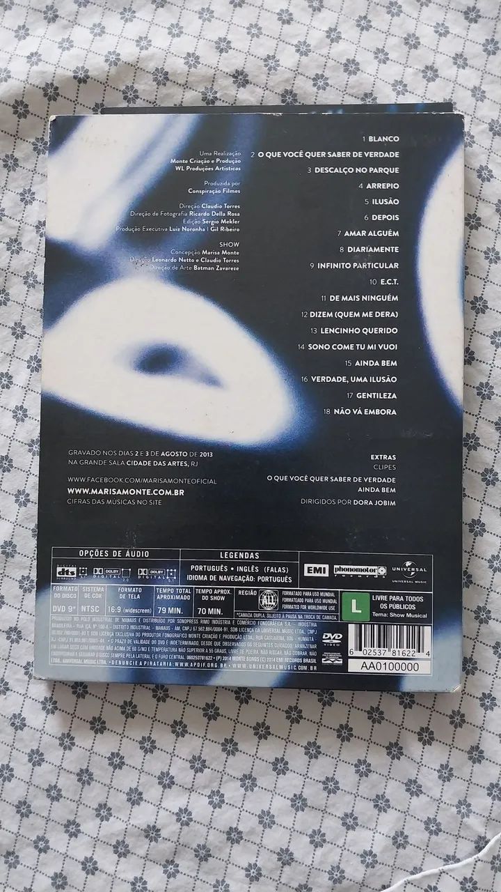 DVD Marisa Monte MPB 