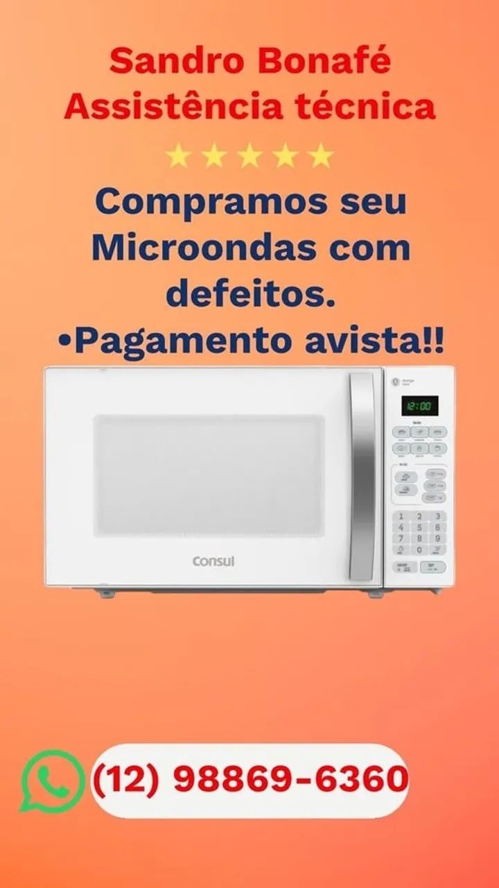 Atenção!! Compramos seu Microondas com defeitos.