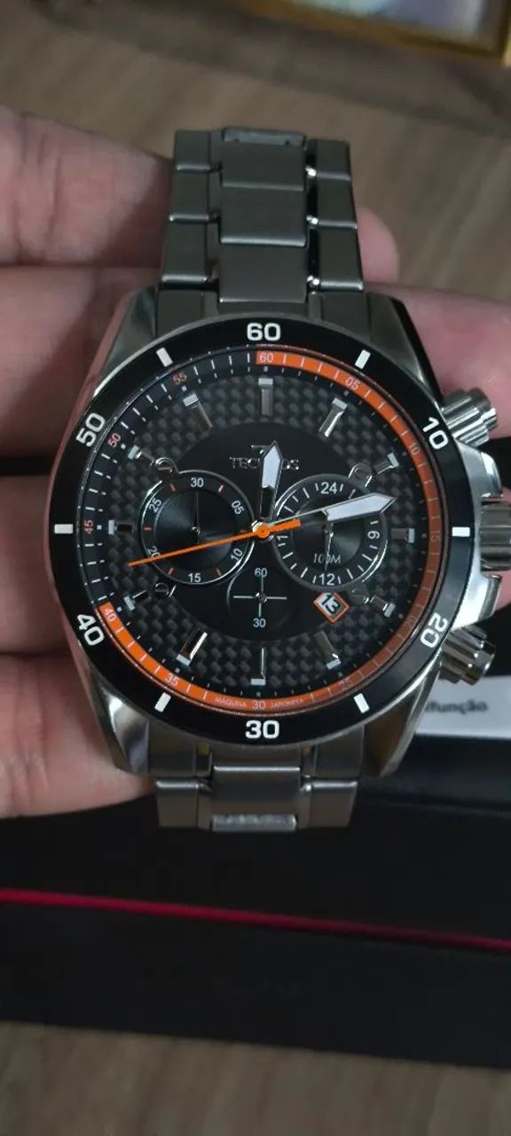 Relógio Technos Masculino TS Carbon Premium JS25BBF/1P - Foto 2