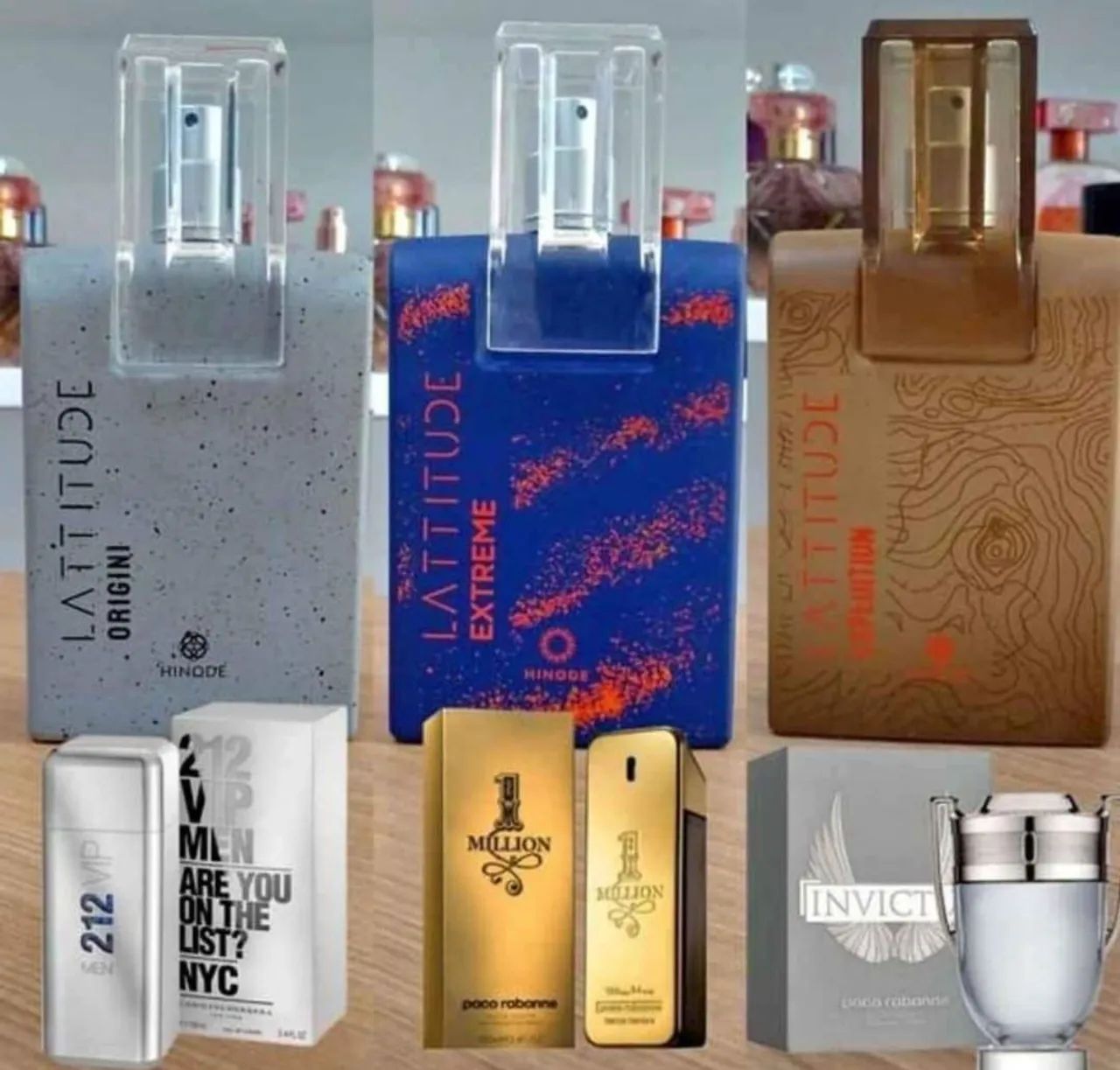 PROMOÇÃO PERFUMES HINODE LINHA LATTITUDE COMPLETA IMPORTADOS 100ML