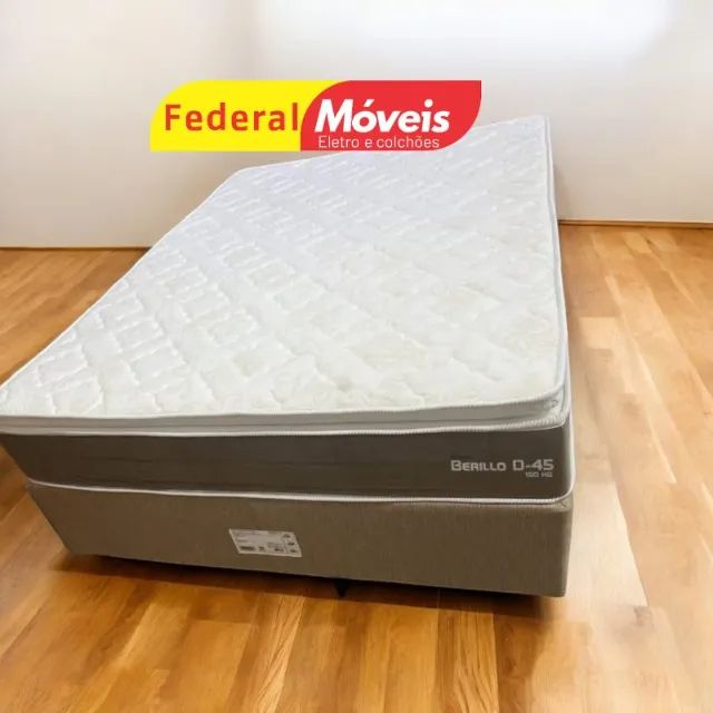 Cama Box Casal Colchão D45 + Base 1,38m FAZEMOS ENTREGA