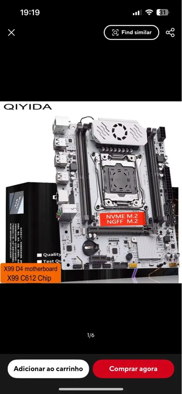 Placa-Mãe X99 D4 - Intel C612 Chipset original