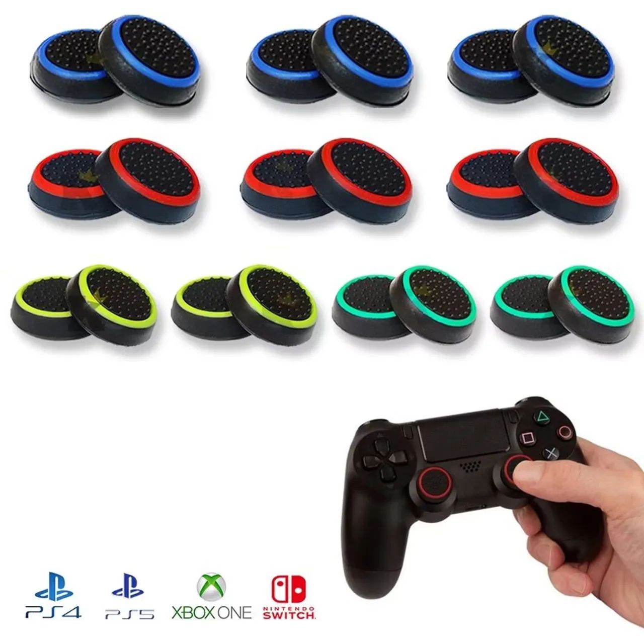 Par de grips para analogicos de controles - novos