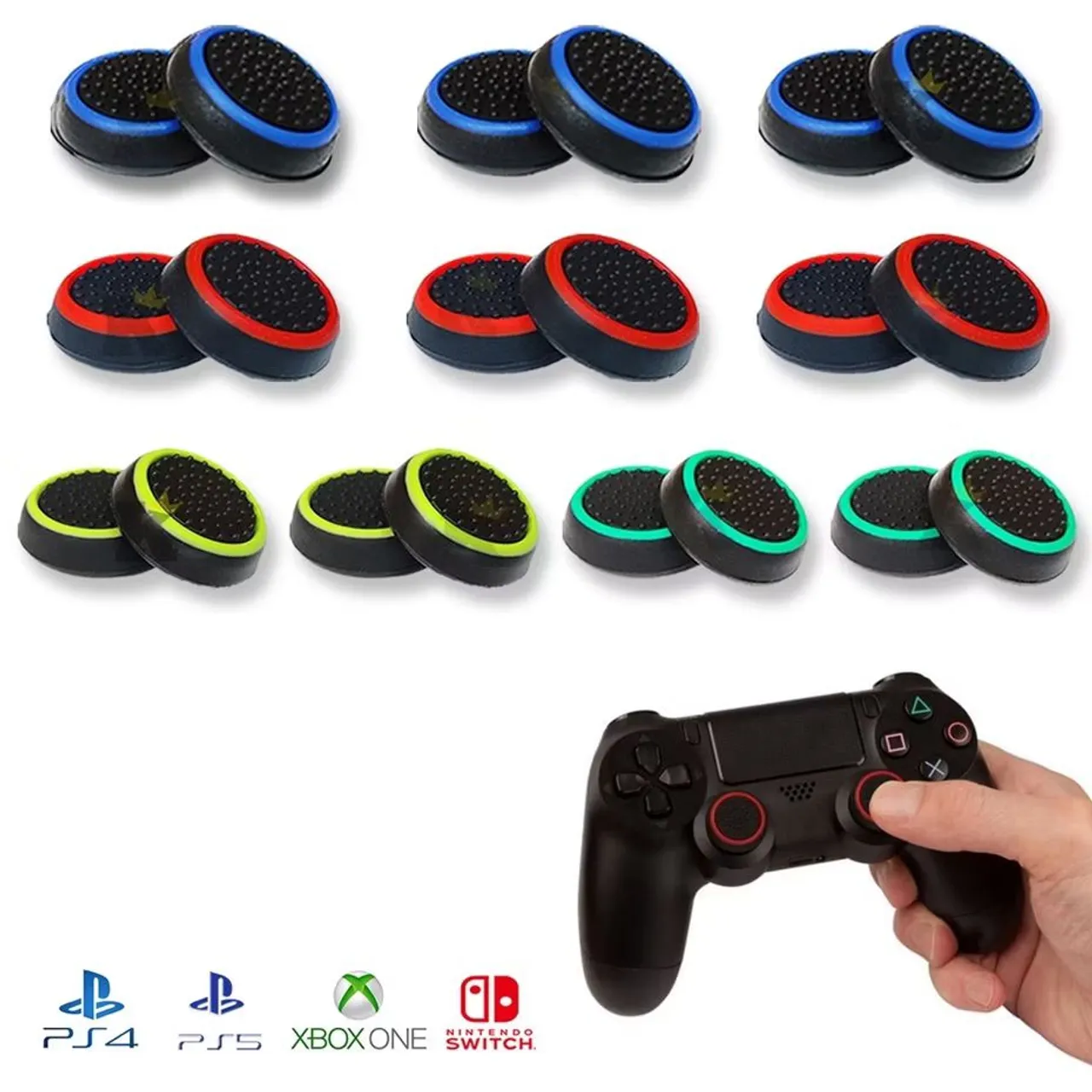 Par de grips para analogicos de controles - novos