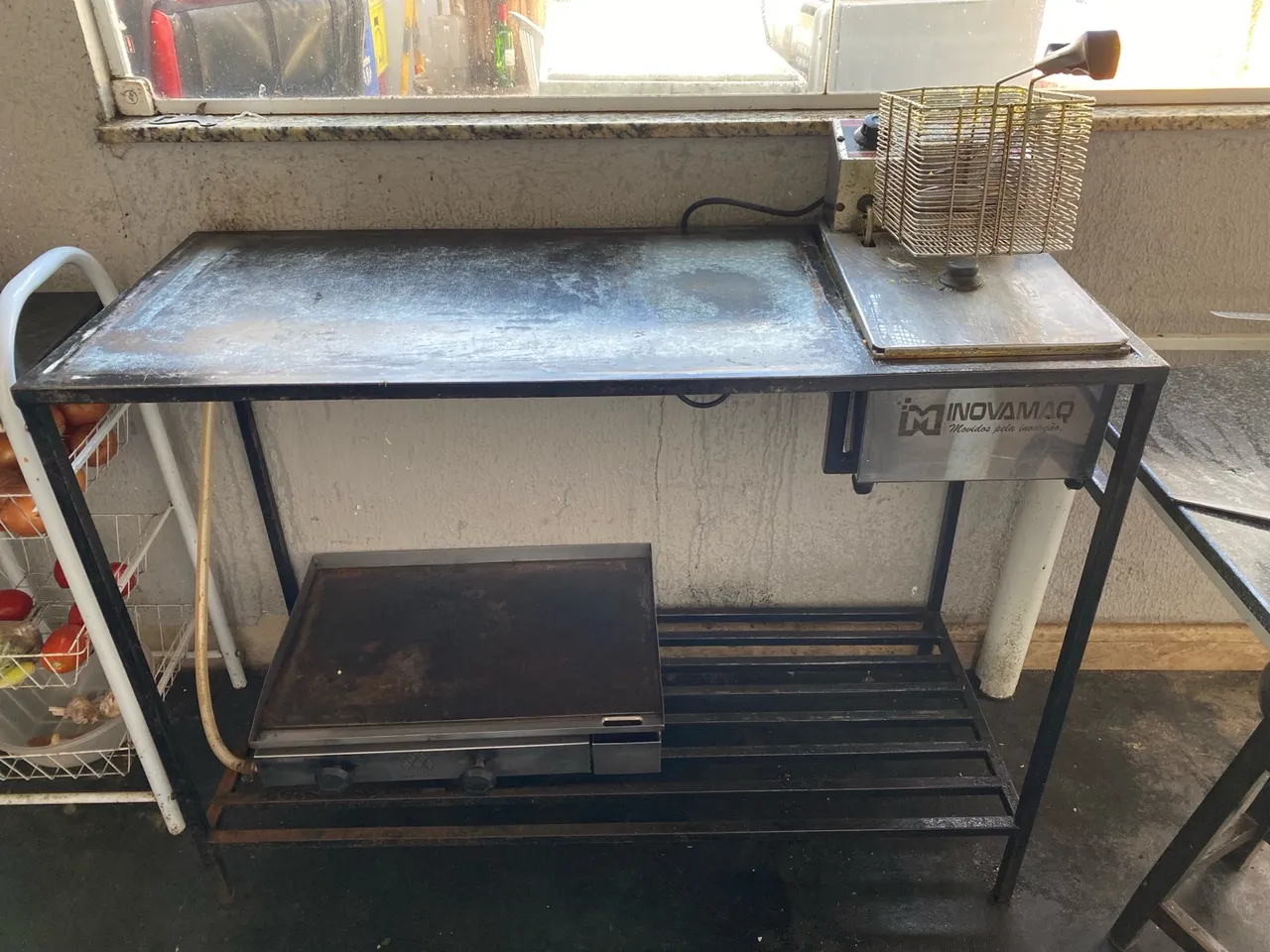 Conjunto de Fritadeira e Grill Industrial e bancada