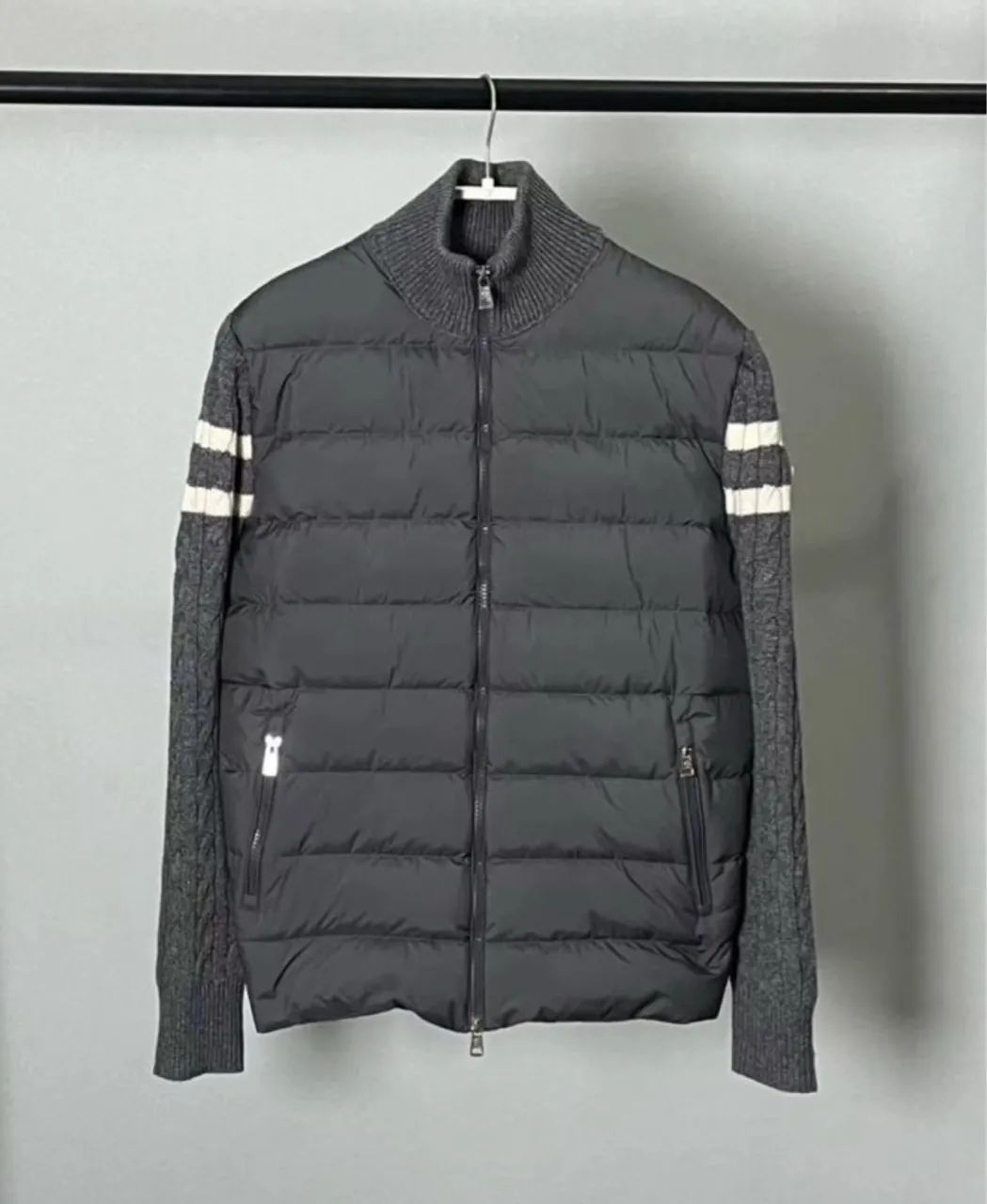 Casaco de Moletom Cinza com Zíper Miu Miu , Moncler  - Foto 3