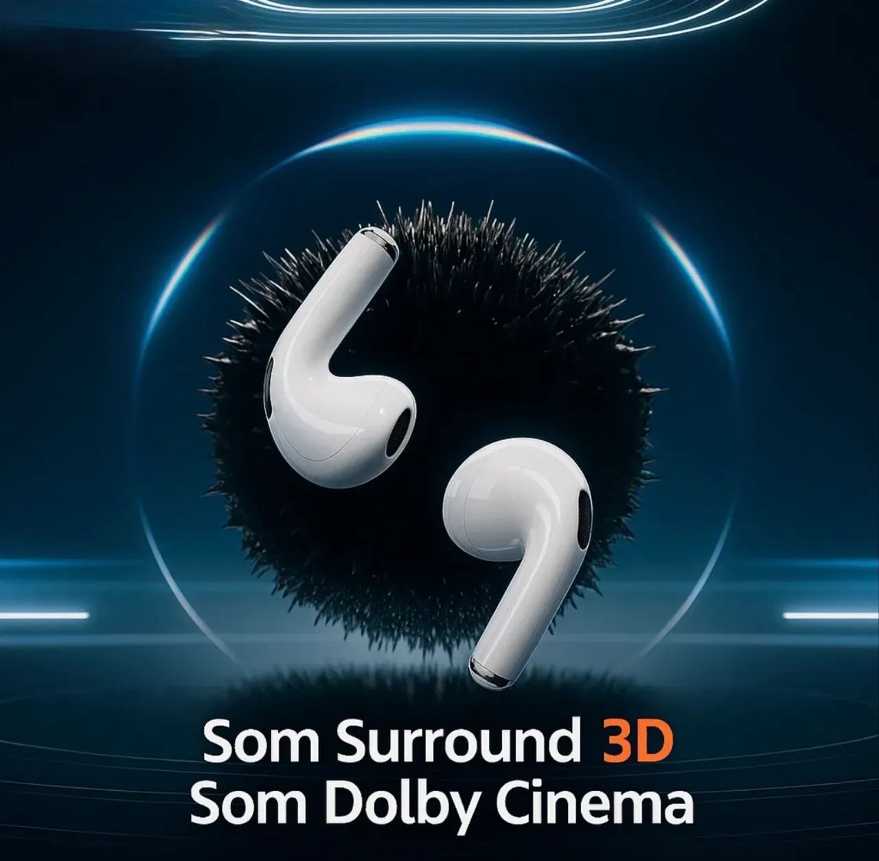 Fone Bluetooth Sem Fio Tws Anc Cancelamento Ruido Tipo C Usb Branco - Foto 5