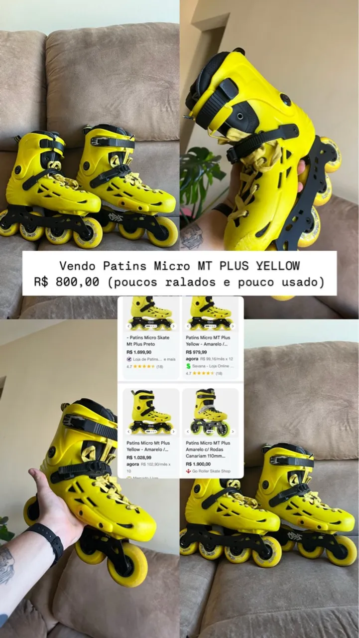 Patins Micro MT Plus Yellow