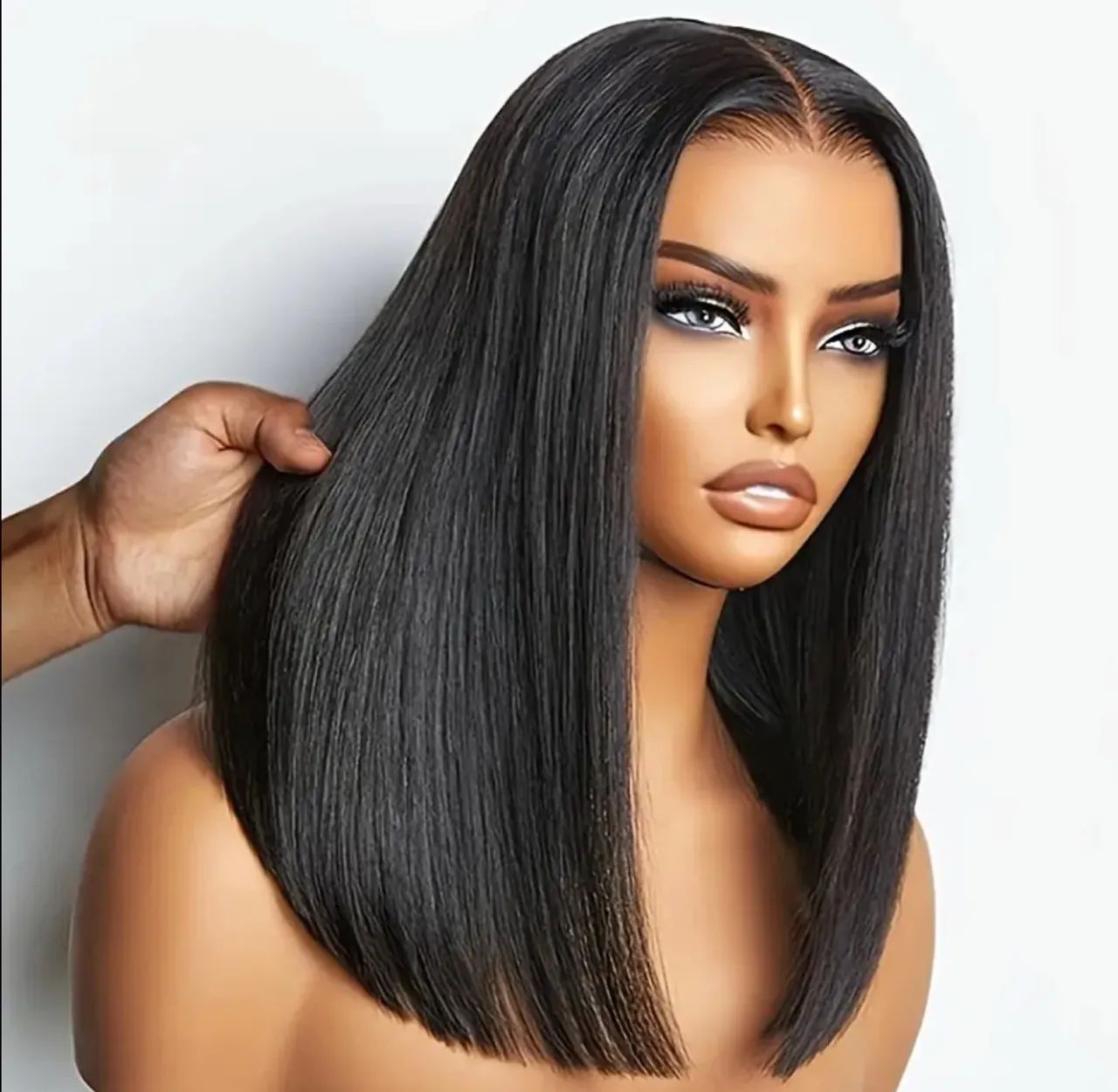 Peruca Lace Front Long Bob - Cabelo Humano 