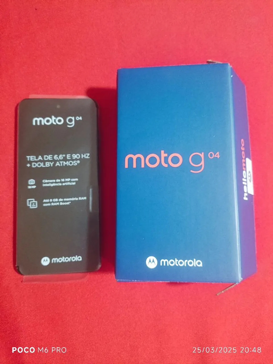 Moto g 04 novo com nota fiscal já vai com a capa .