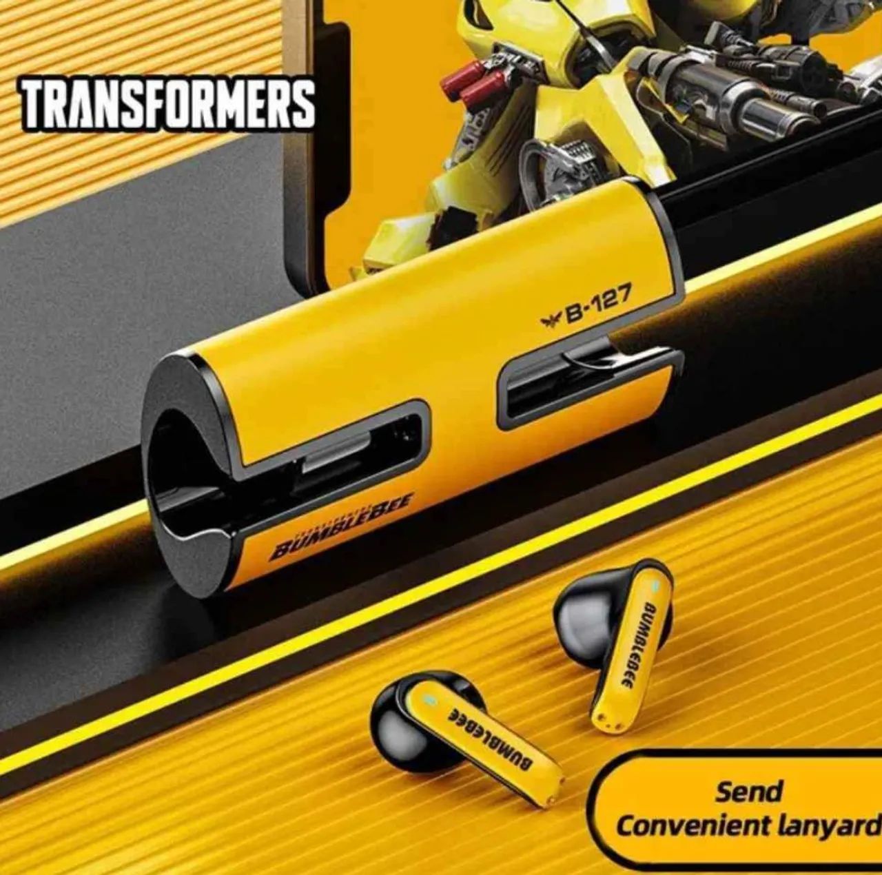Fones TransformersTF02 bluetooth. 5.3<br>Bumblebee