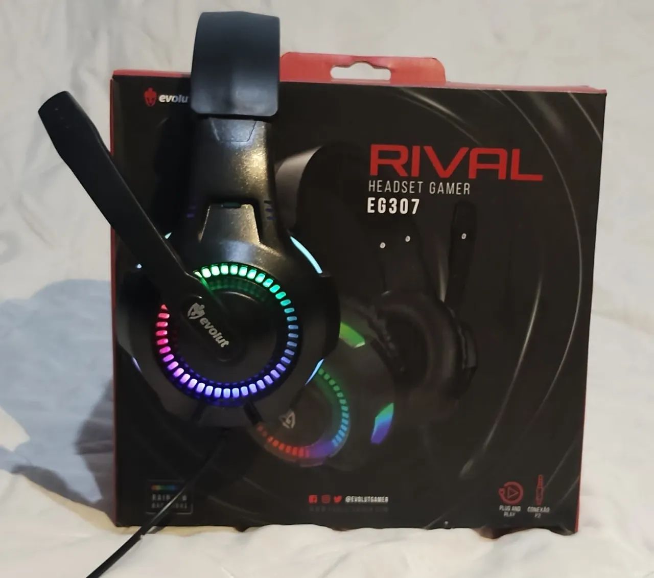 Headset Gamer Evolut Rival EG307 - Iluminação RGB