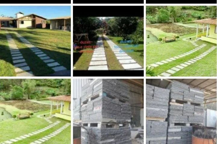 Meio fio e peças medidas diversas para calçamentos de estradas rurais, jardins e siítios