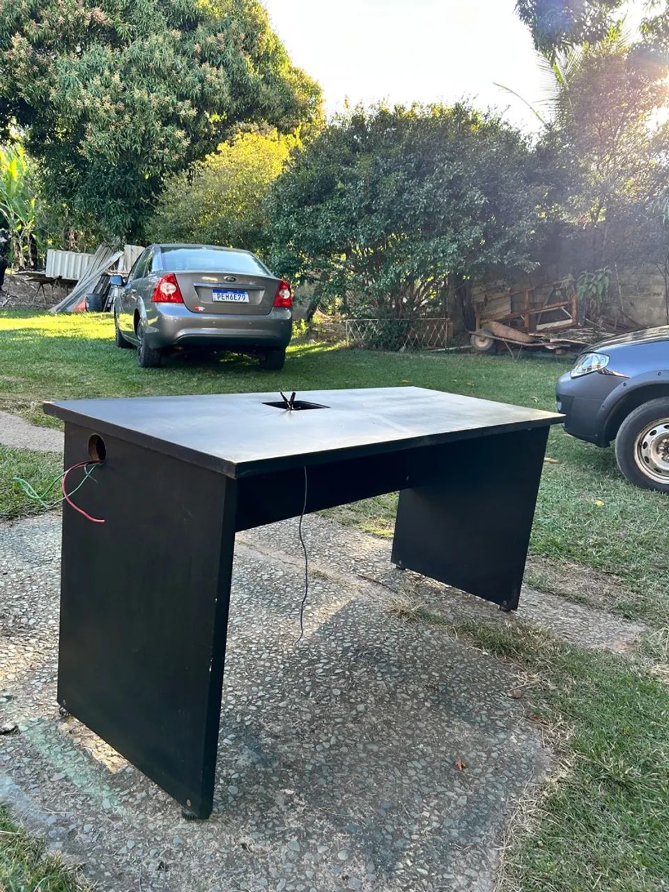 Desk/Computer Table with Built-in Power Outlets