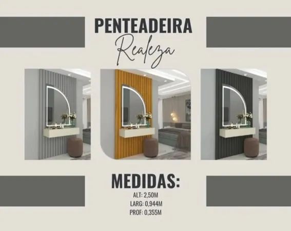 Penteadeira Realeza     100% MDF!   Pronta Entrega! - Foto 2
