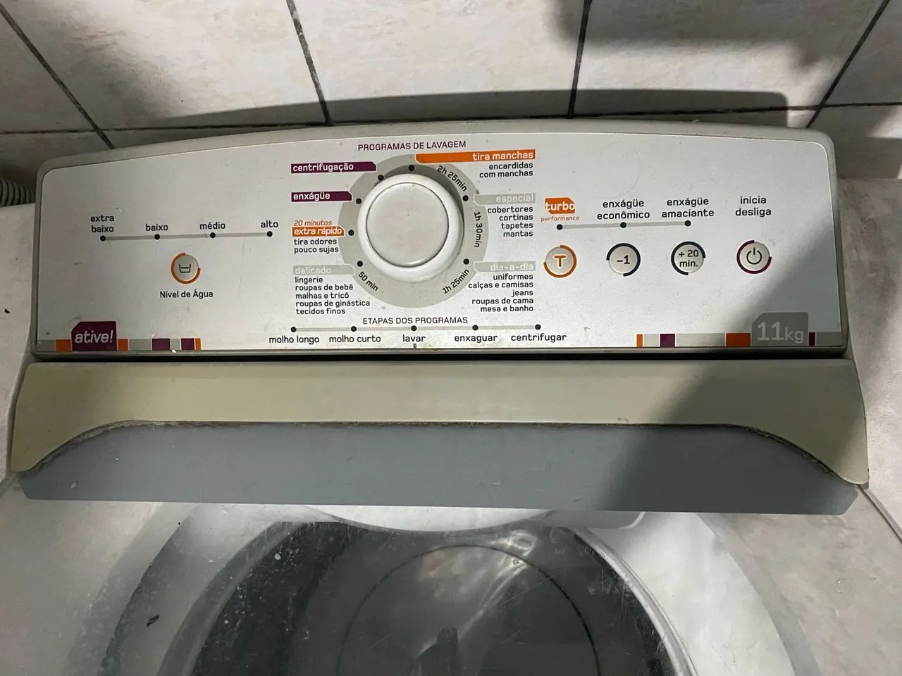 Máquina de Lavar Roupa Ative! 11kg- Retirada de peças 