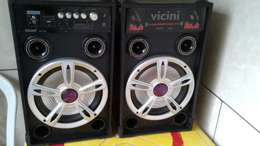 par de caixa amplificada vicini - Foto 6