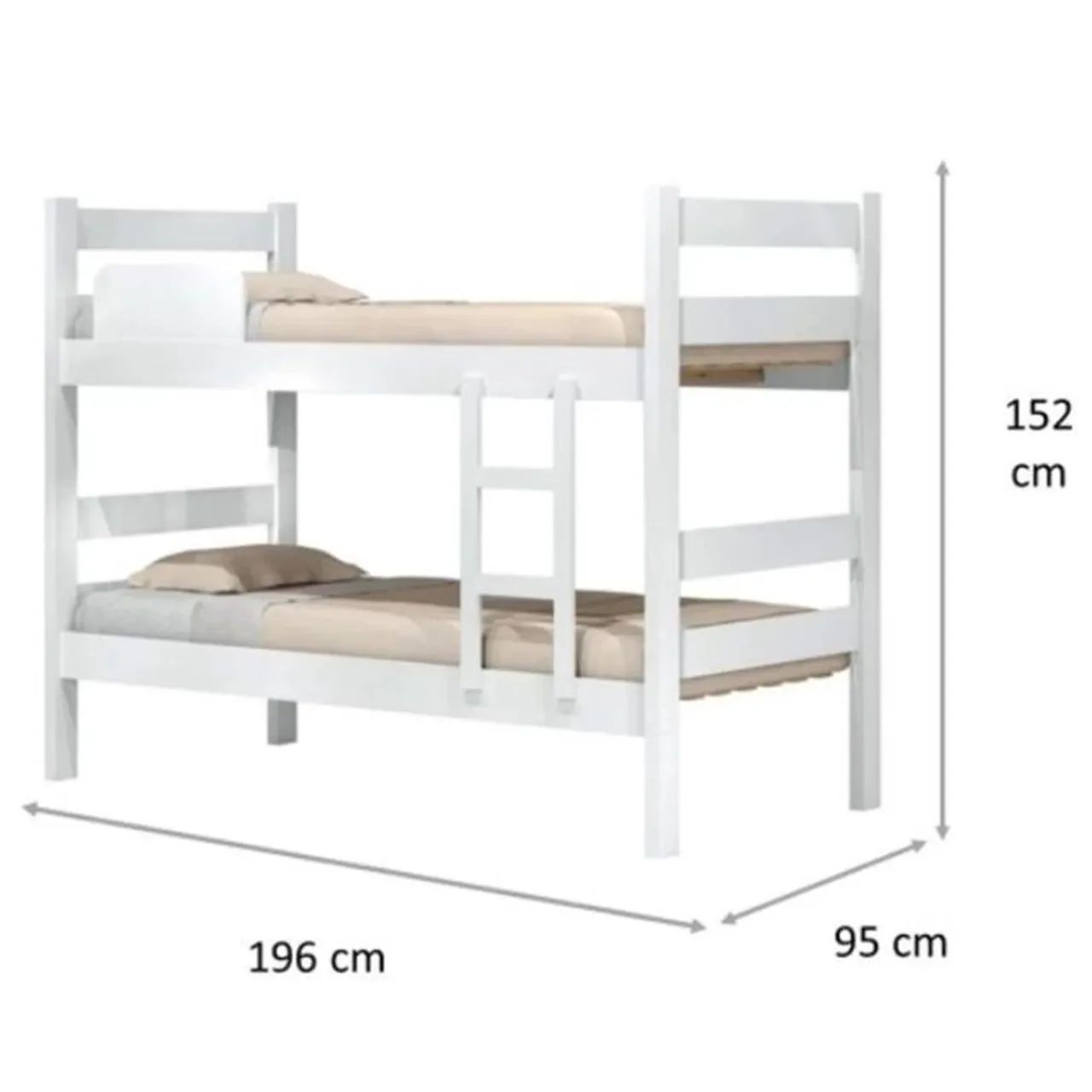 Beliche 100% MDF Solteiro Prisma Plus Branco<br><br> - Foto 2