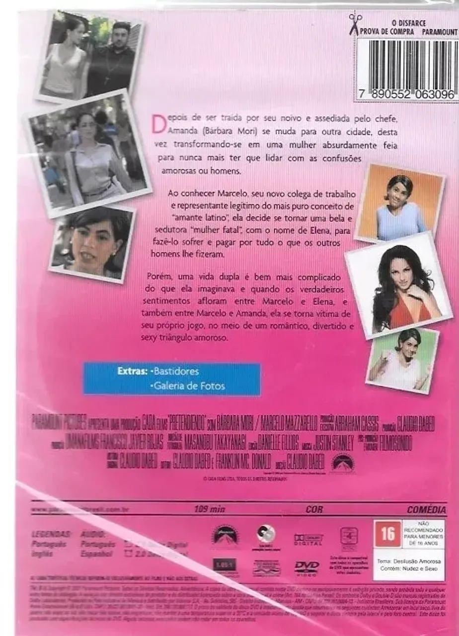 DVD: O Disfarce (Pretendiendo) c/ Bárbara Mori, estrela da novela mexicana Rubí (dublado) - Foto 2