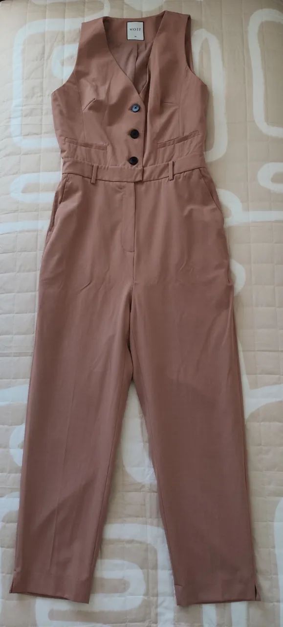 Macacão Motf Premium Shein marrom - Foto 2