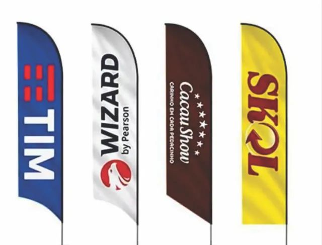 WindBanner de 60x280 cm Com base Plástica - Completo - Foto 3