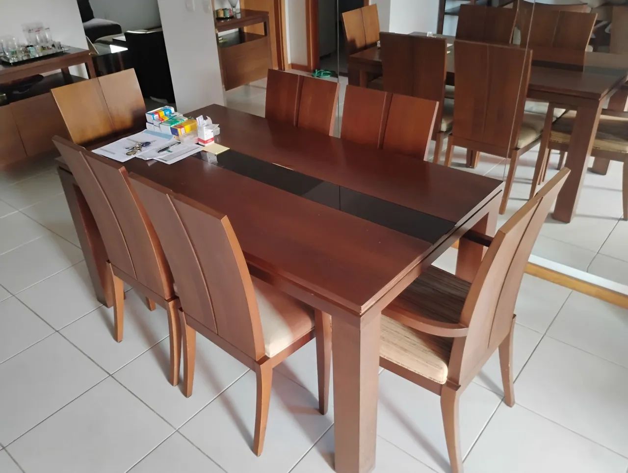 Mesa de Jantar em Madeira Maciça 6 lugares - Foto 4