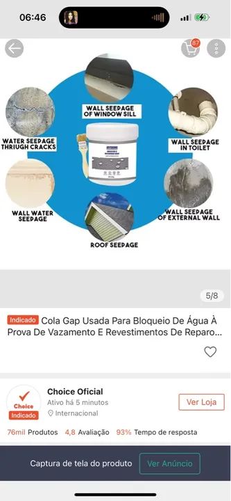 Impermeabilizante Selante Jaysuing Infiltrações 300g+pincel - Foto 4