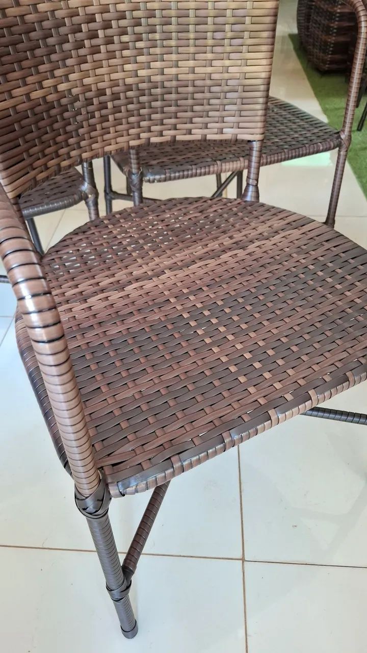 3 Poltronas de junco, cadeira de varanda peças únicas - Foto 3