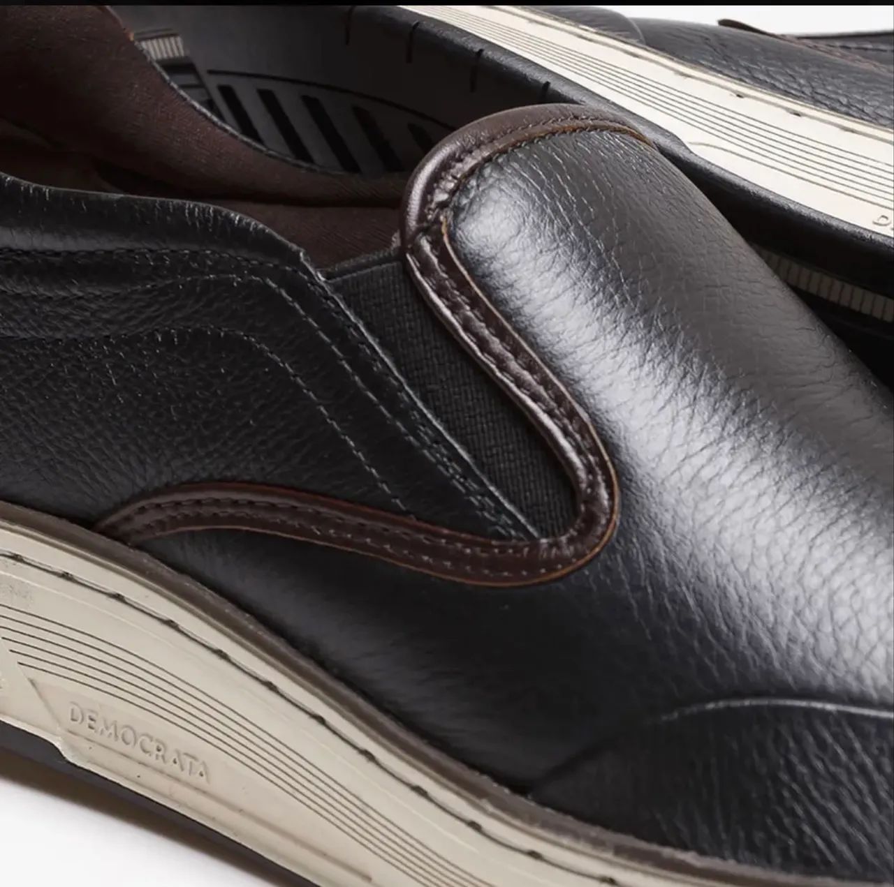 Sapatênis Denim Loop Preto Democrata n° 42 - Foto 3