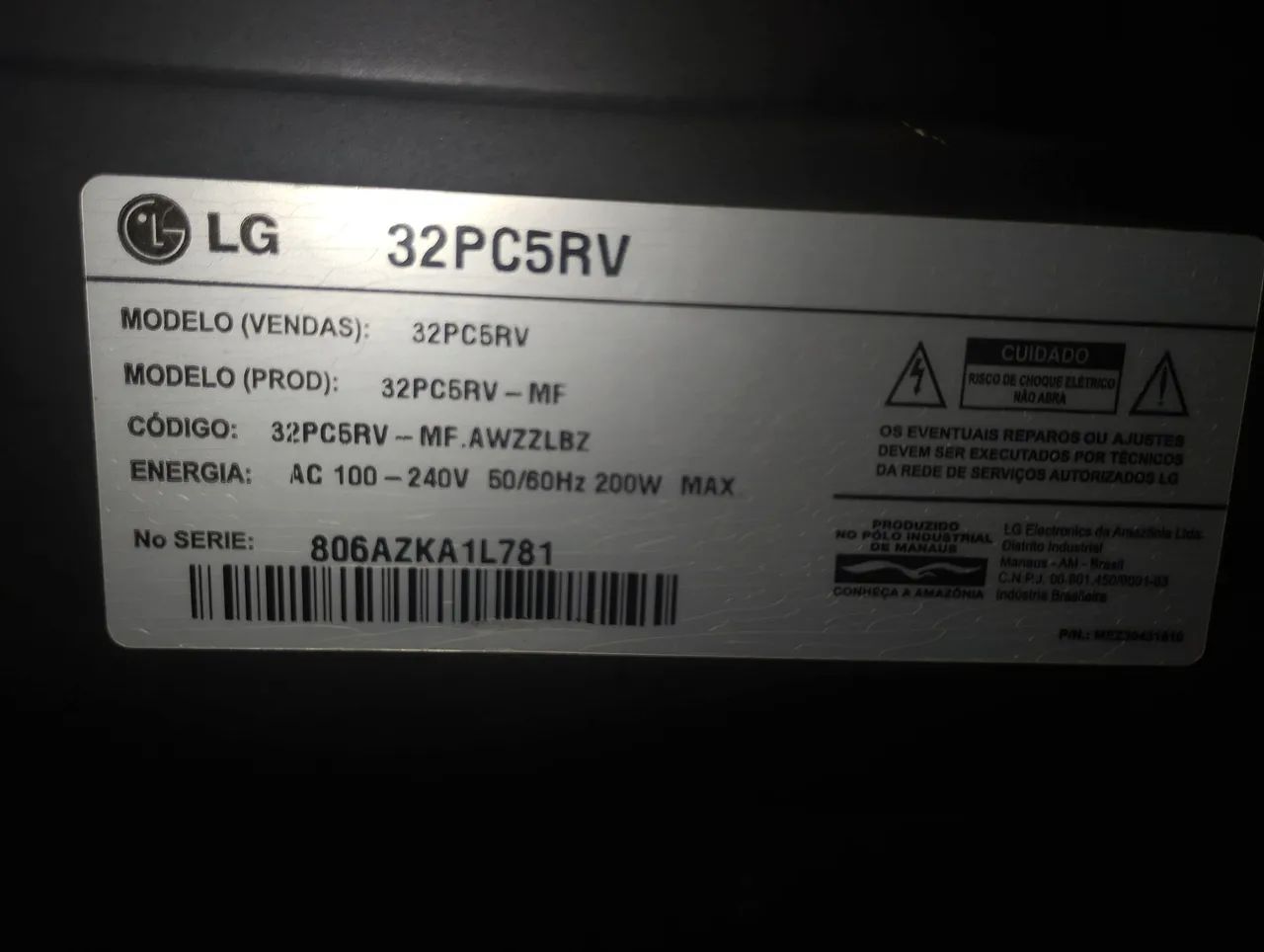 TV" tela plana 33" LG - Foto 4