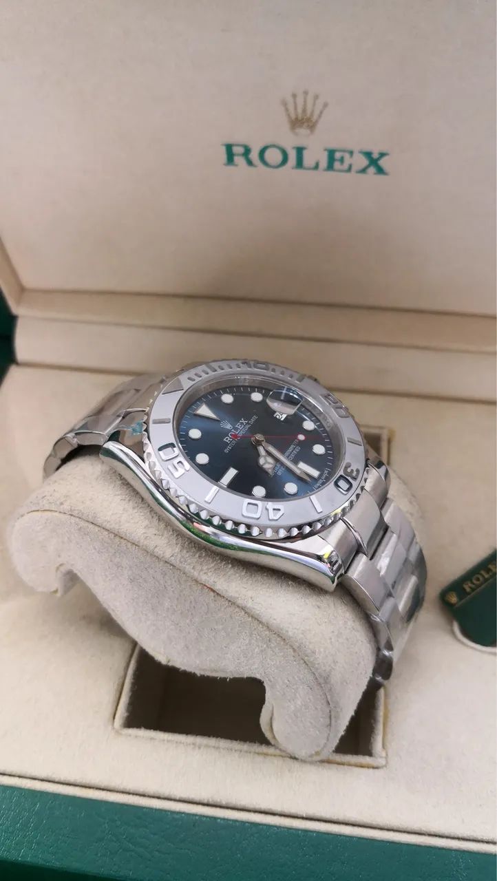 Relógio Rolex Yacht Master Azul Automático  - Foto 3