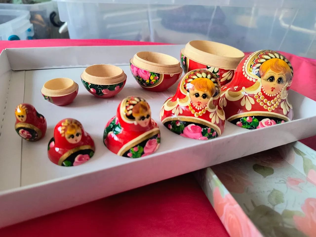 Boneca russa antiga em madeira  - Foto 5