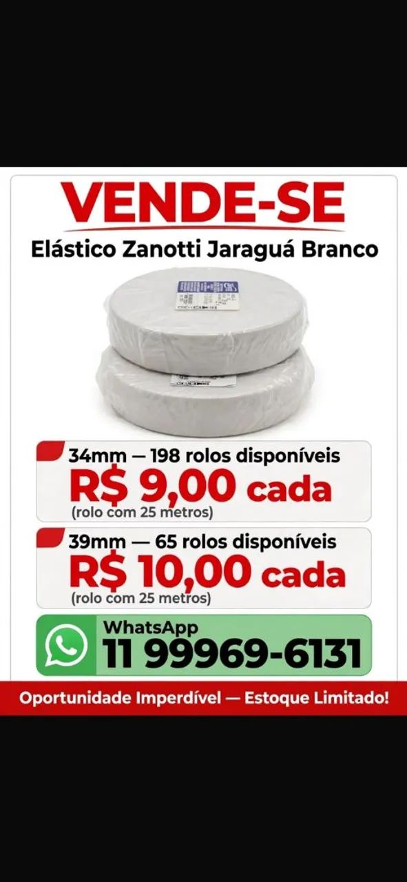 Rolos de elasticos