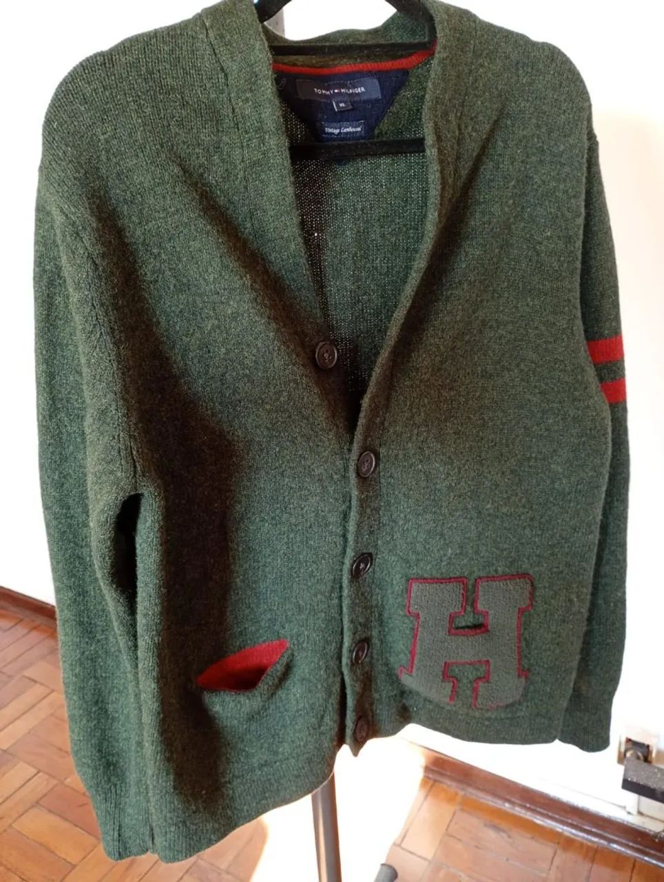 Casaco de Lã Vintage da Tommy Hilfiger Original - Foto 3