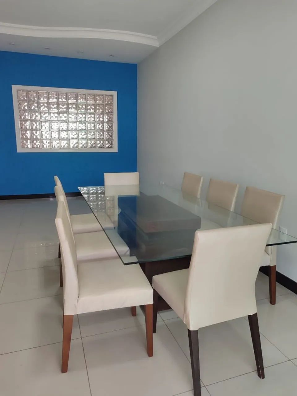 Mesa com Tampo de Vidro 8 Cadeiras - Foto 5