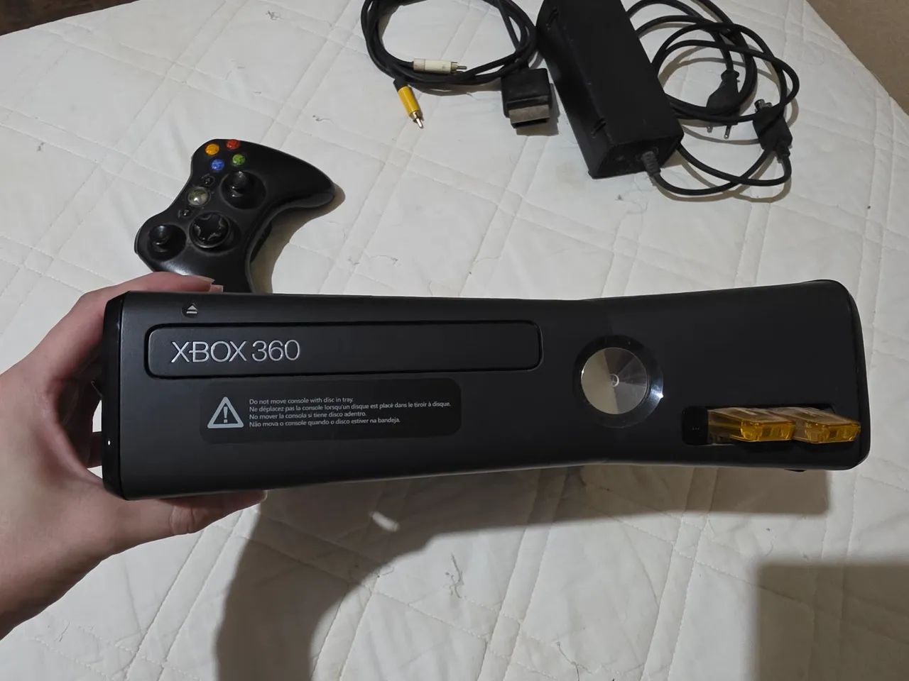 Xbox 360 - com controle - travado  - Foto 2