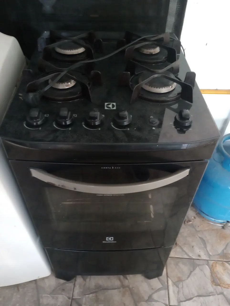 Fogão 4 bocas elétrico vidro