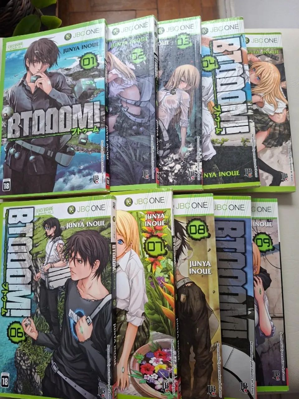 Mangá BTOOOM! - Lote Volumes 1 ao 10 - JBC - Conservados (BH