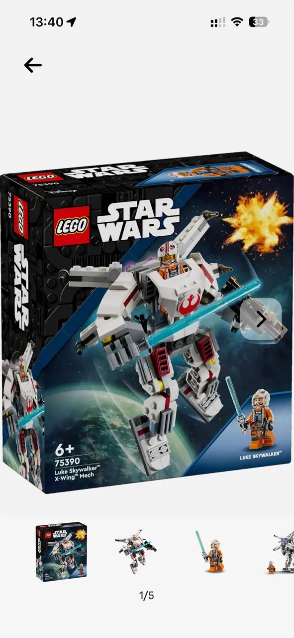 Lego robô x-wing Luke Skywalker 