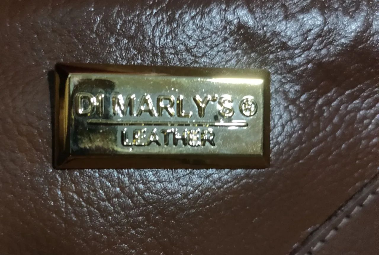 bolsa P transversal em couro Marrom DiMarlys - Foto 3