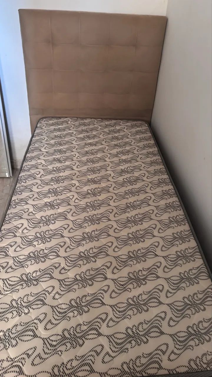 Cabeceira + base de cama box (solteiro)