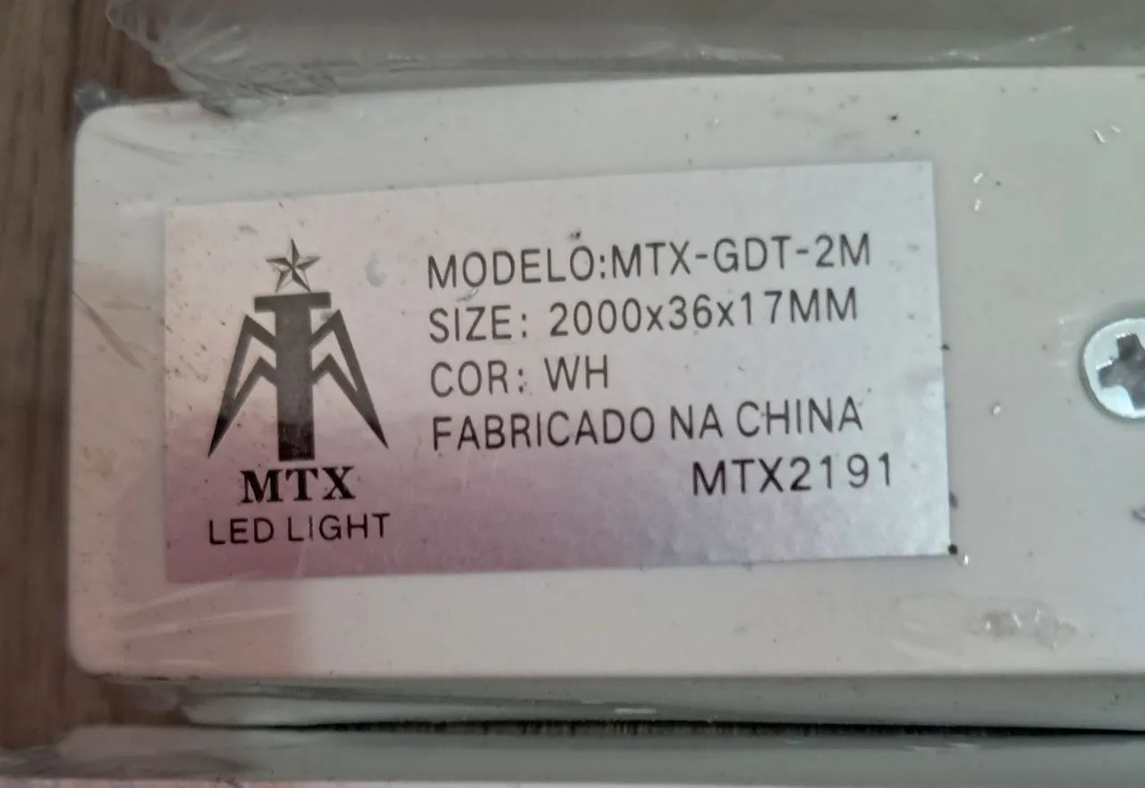Kit com 9 perfil branco MTX Led light 2000x36x17mm  - Foto 2