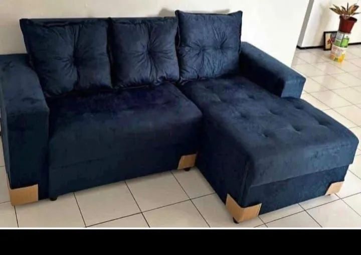 Sofá de canto 1,,90m com almofadas soltas, RS 899,00,contato 98- *  - Foto 5