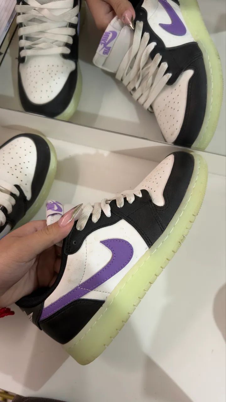 Air Jordan 1 Low Retro Black Raspberry  - Foto 5