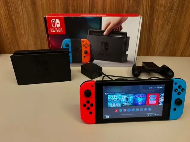 Nintendo Switch V1 Completo + Caixa Original + Case