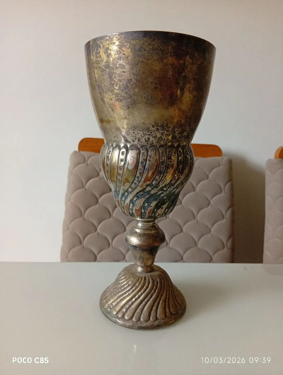 Vaso em metal 