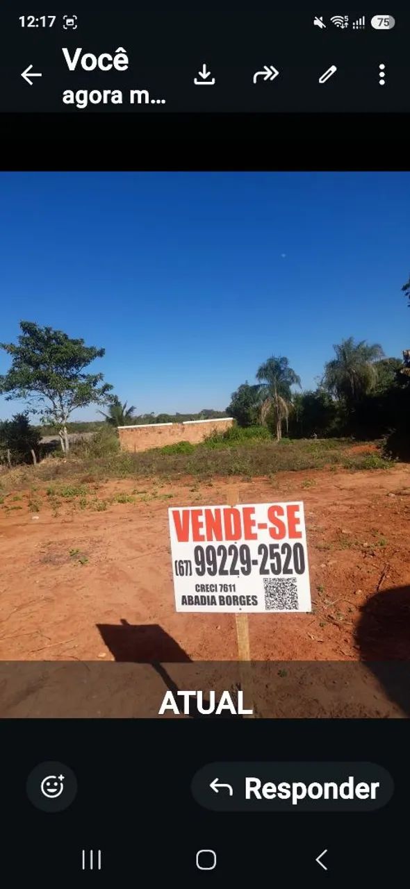 VENDO TERRENO LIMPO 