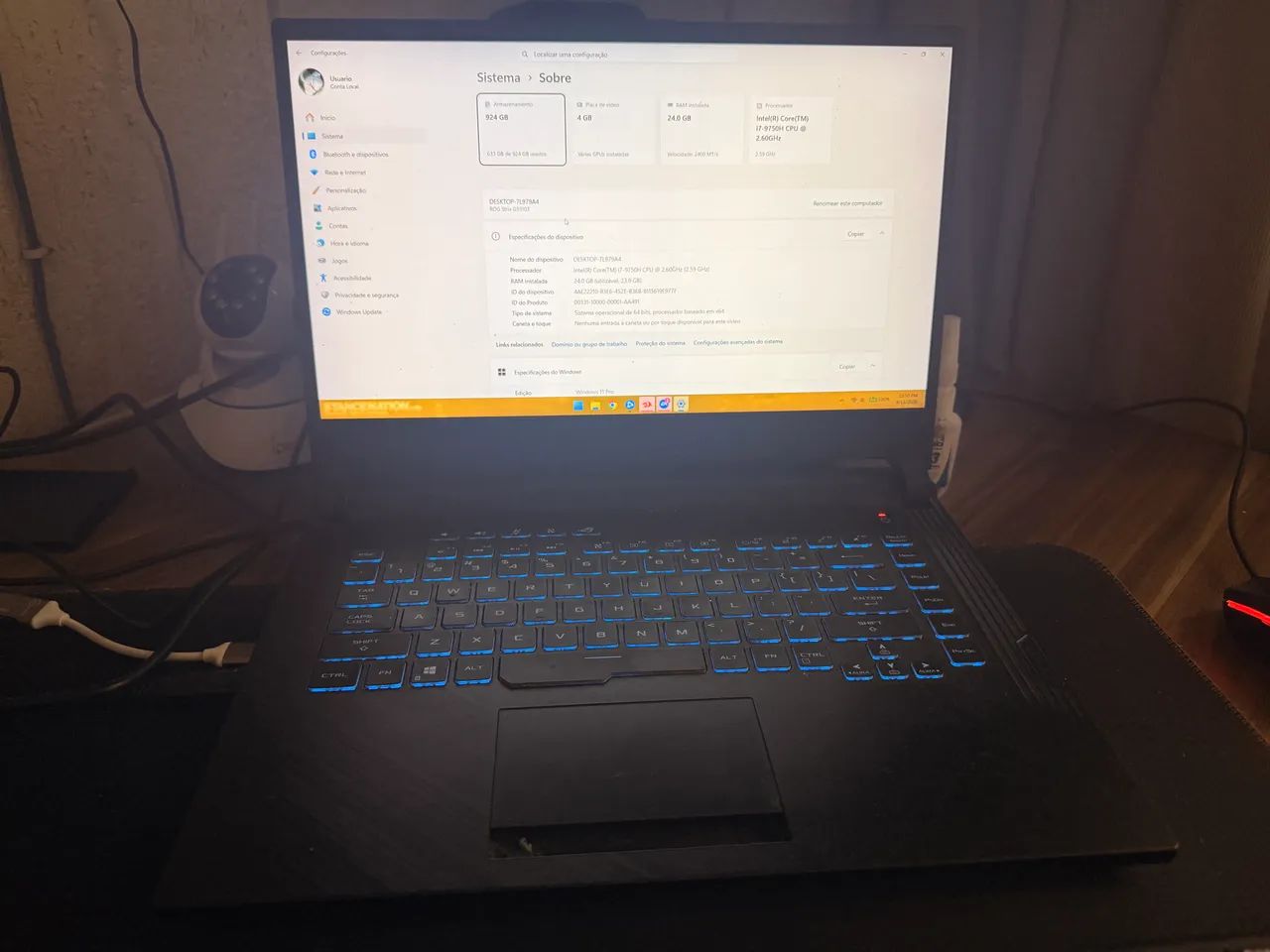 Notebook gamer Asus rogstrix - Foto 3